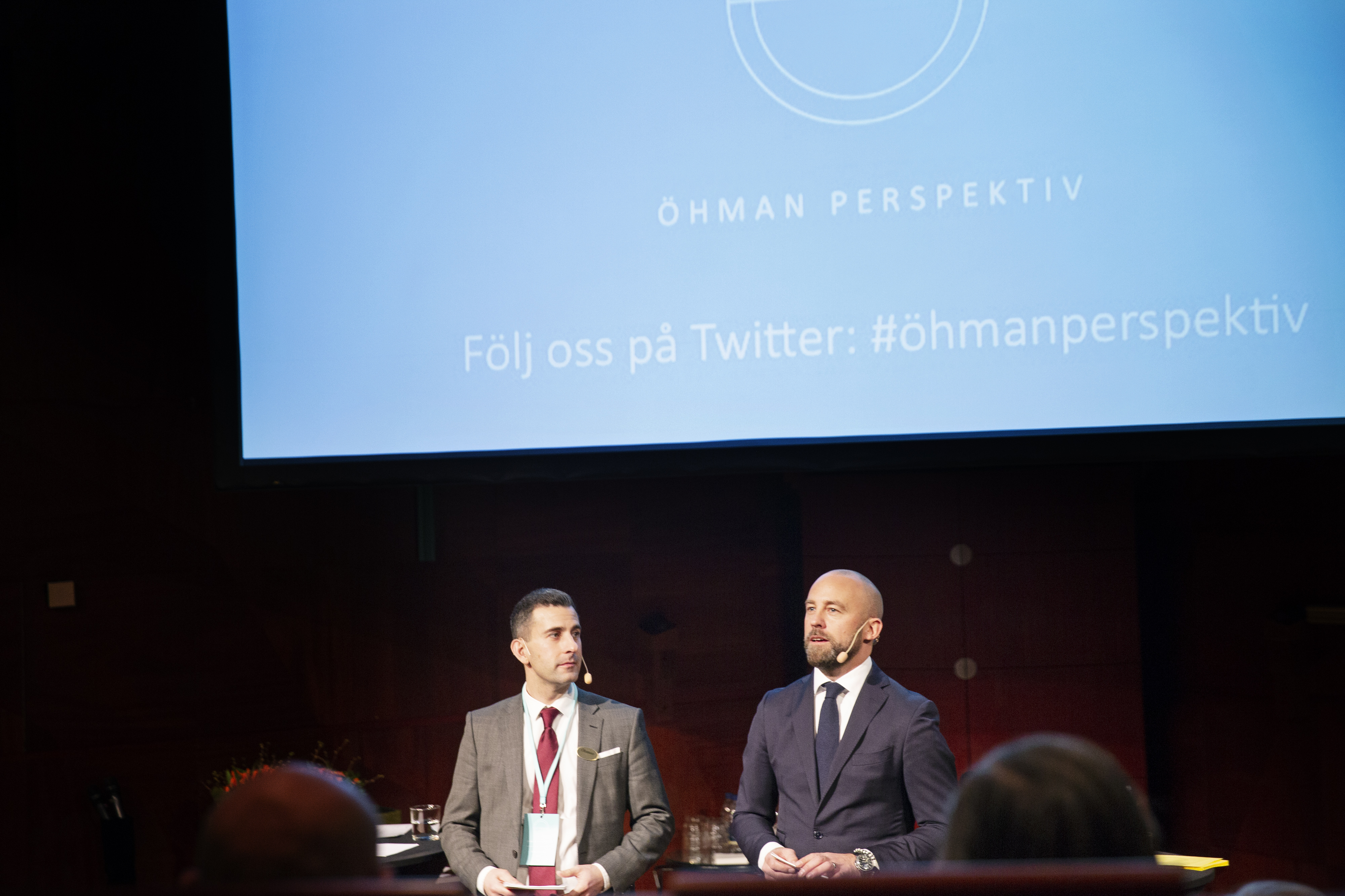 Pablo Bernengo, vd Öhman Fonder och Johan Malm, koncernchef Öhmangruppen. Foto: Magnus Laupa.